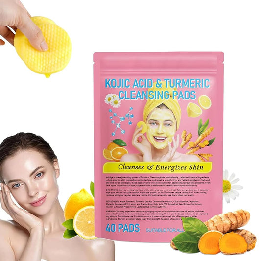 40 Pcs - Turmeric & Kojic Acid Brightening Pads