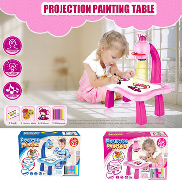 LED Projector Art Painting Table for Kids - Asst