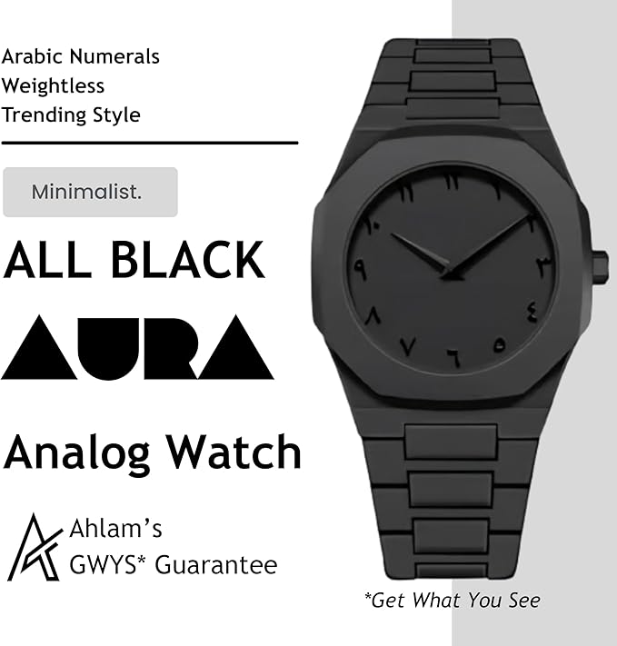 Aura Men's Watch - Matte Black