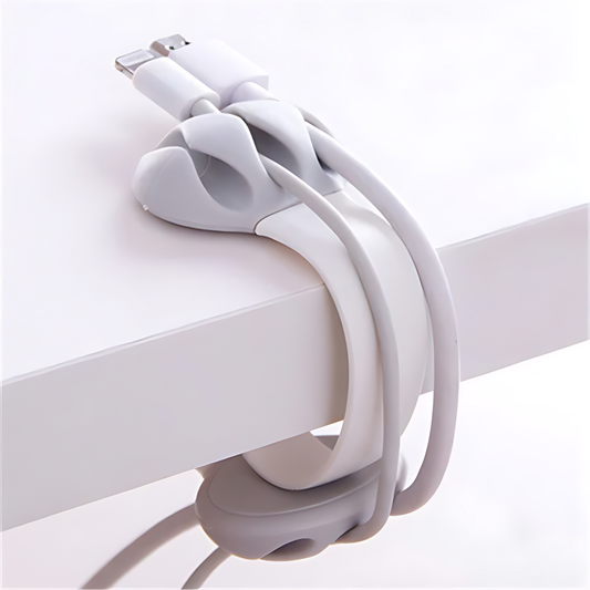 Desk Side Hub Clamp Winder Wire Storage Finishing Data Line Holder