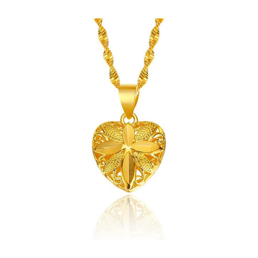 Gold Heart Necklace for Women