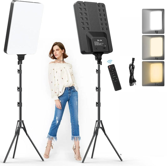 LED Panel Light Kit with Tripod Stand