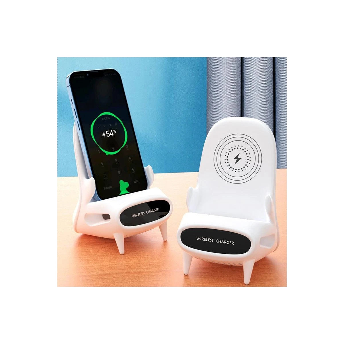 Portable Mini Chair Wireless Charger Desk Mobile Phone Holder Wireless Charger 10W Fast Charge Special Gift