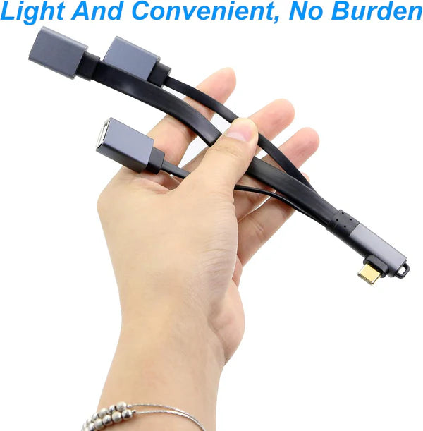 Type C Male to 3 Port USB