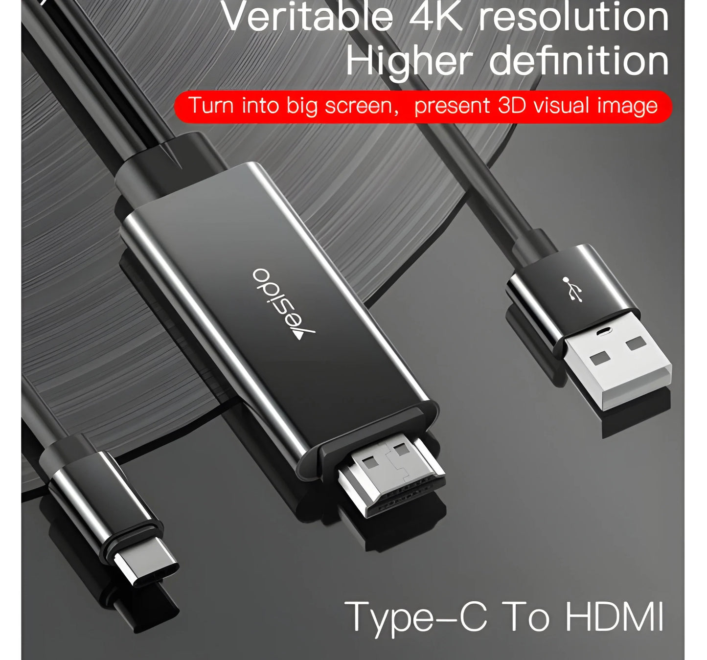 Type-C To HDMI Cable Adapter