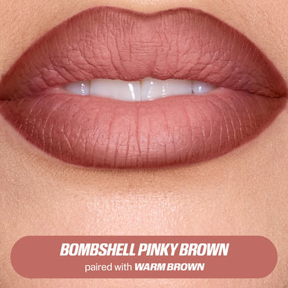 Huda Beauty Bombshell Brown Lip Duo