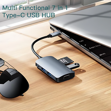 7 in 1 Type-C to USB External Hub