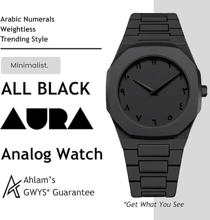 Aura Men's Watch - Matte Black