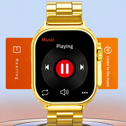 Luxury Gold Smart Watch (Apple Watch Style – Metal Strap Edition)