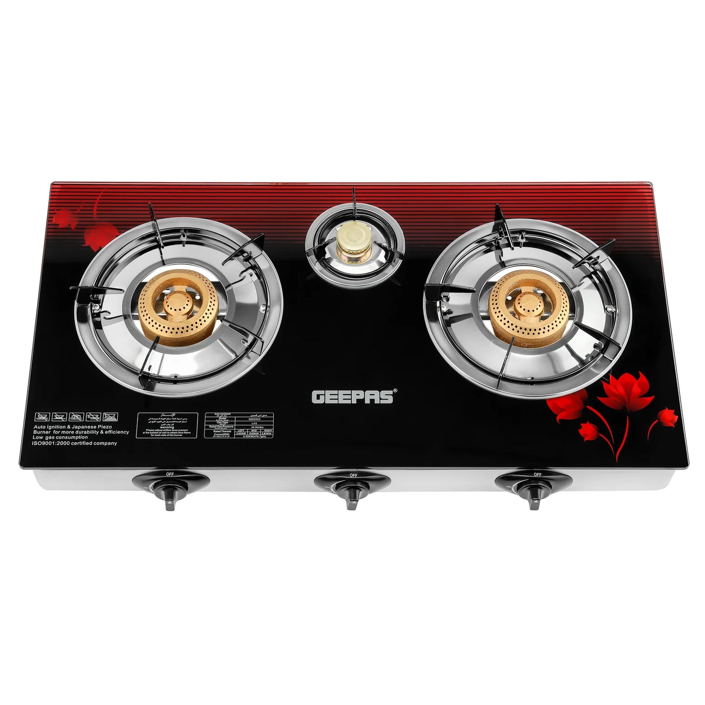 Geepas 3 Burner Gas Cooker - GGC31012
