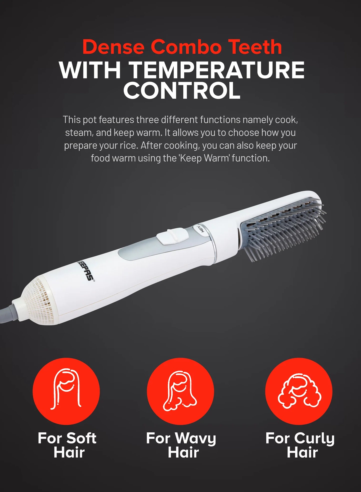 Geepas 2-in-1 Hair Styler - GH652
