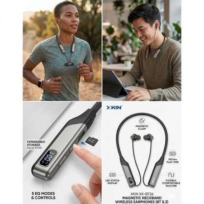 XKIN Magnetic Neckband Wireless Earphones