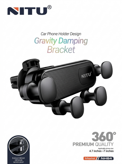 Nitu Gravity Damping Bracket Car Phone Holder