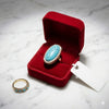 Turquoise Oval Crystal Statement Ring