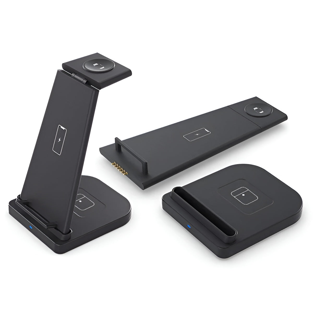 Compatible With Apple , 3-in-1 Splicing Wireless Charger Supports QI Charging