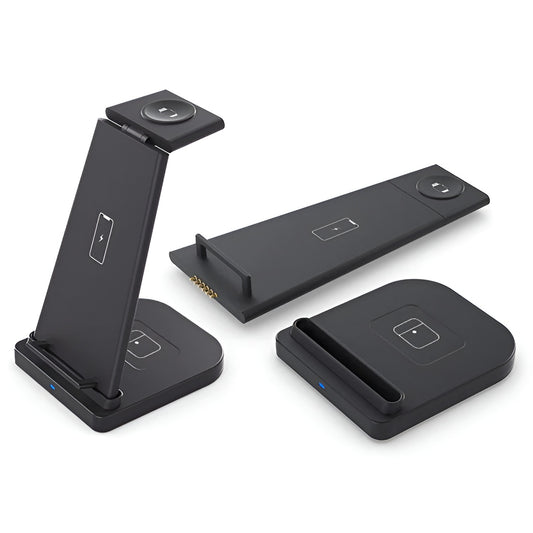 Compatible With Apple , 3-in-1 Splicing Wireless Charger Supports QI Charging