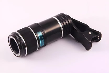 Compatible with Apple , Apple Samsung Mobile Zoom Lens Clip Universal 70 Degree 12 Times Wide Angle High Definition Green Film Optical Glass Lens
