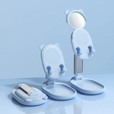 Compatible with Apple, Bunny Bear Style Phone Holder Tablet Stand For Iphone Ipad Tablet Adjustable Desk Phone Stand Desktop Holder For Xiaomi Tablet