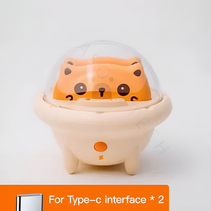 DuoXin Spaceship Cute Pet Cute Small Portable Charger