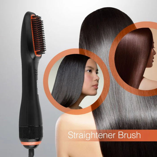 Geepas 3-in-1 Hot Dryer and Straightener Brush-2 Speed Heat Setting and Cool Function