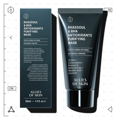 Allies of Skin Rhassoul & BHA Antioxidants Purifying Mask 50ml