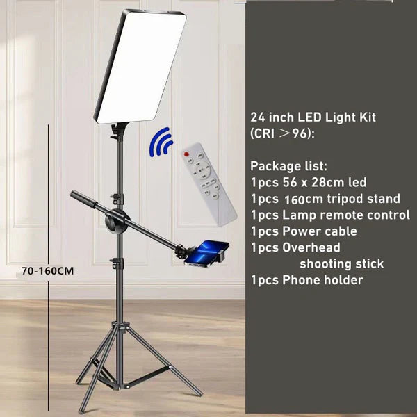 LED Panel Light Kit with Tripod Stand