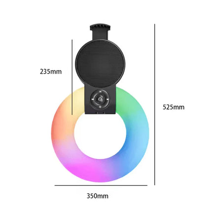 Mobile Phone Holder + Speaker with Fill-Light Ring