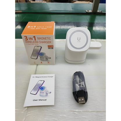 Three-in-one Folding Magnetic Wireless Fast Charging Charger