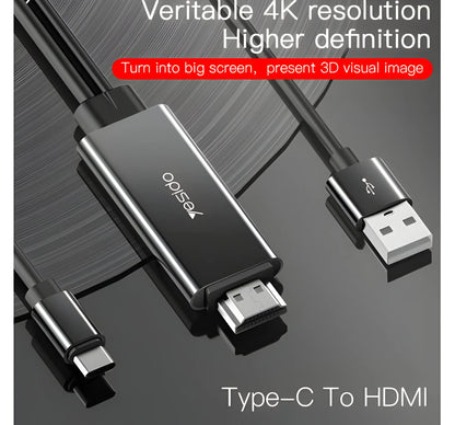 Type-C To HDMI Cable Adapter